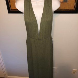 NWT Forever 21 Olive Plunging Dress